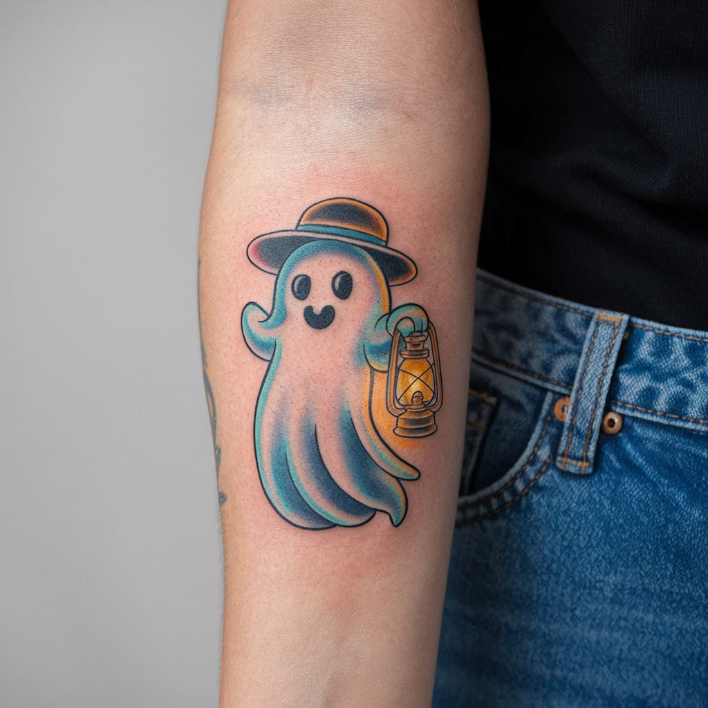 Charming Ghost with a Lantern