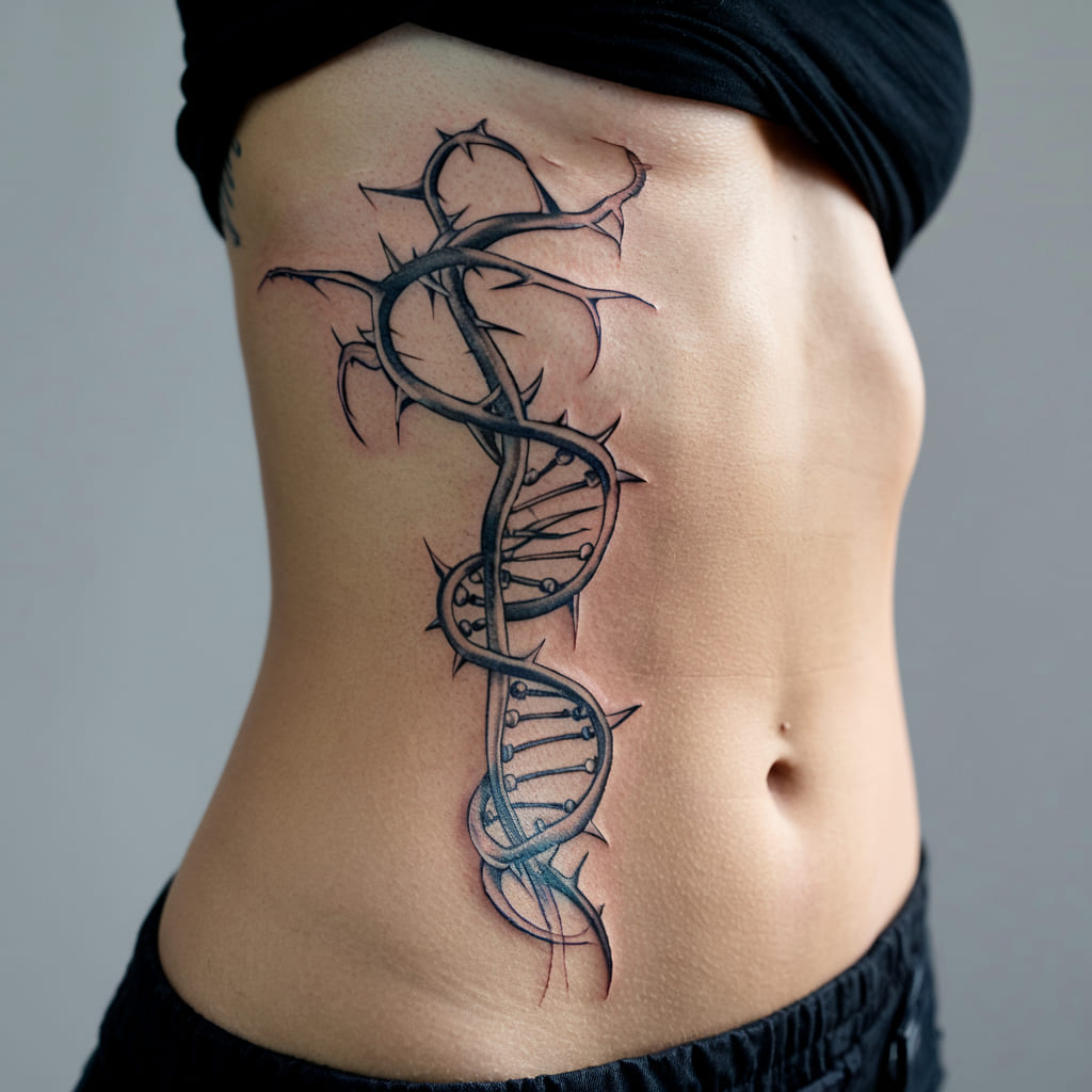 DNA Vines with Thorns on the Ribcage