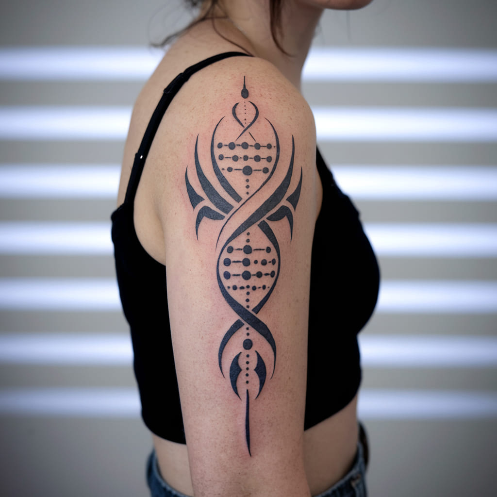 DNA with Tribal Elements on the Upper Arm