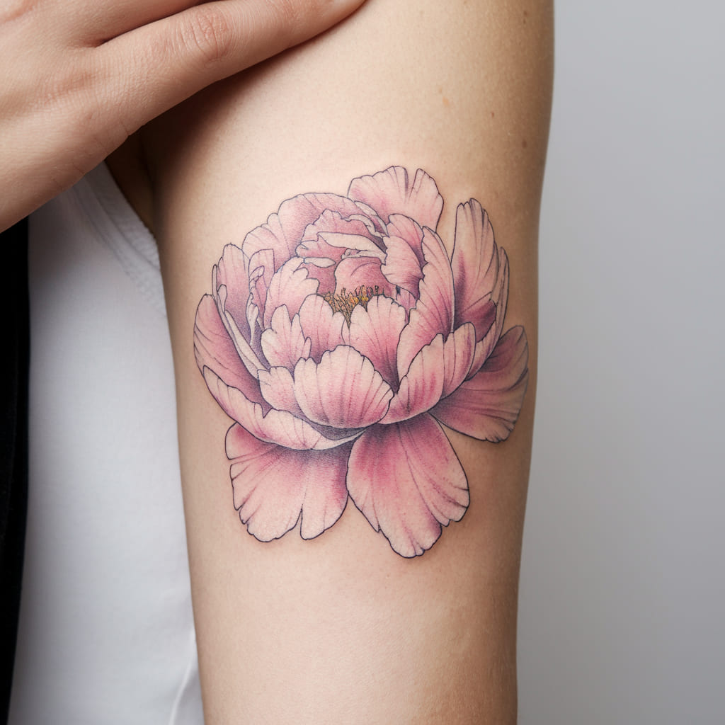 Delicate Watercolor Peony