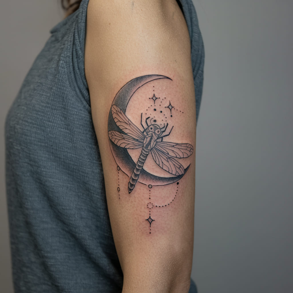 Firefly and Moon Combo on the Arm