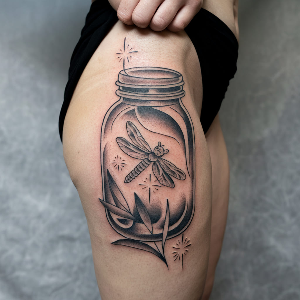 Firefly in a Jar on the Thigh