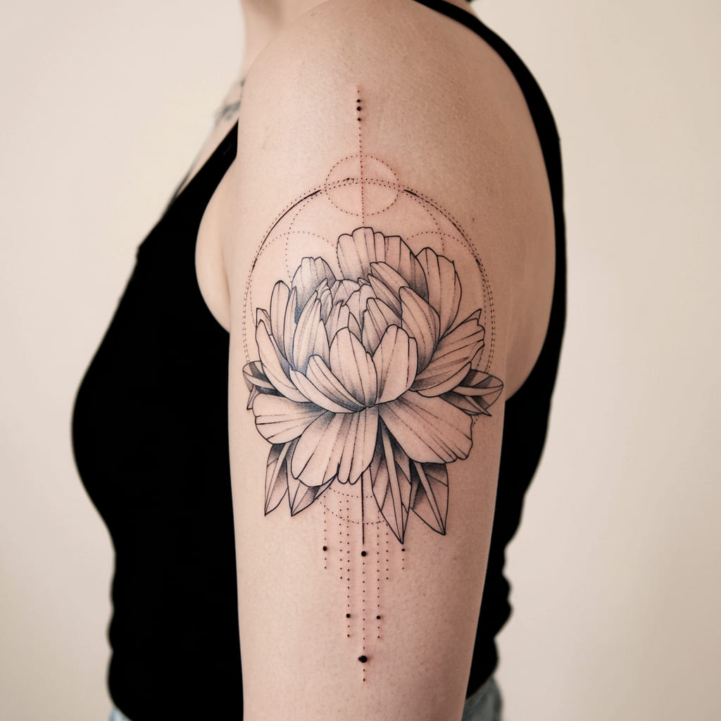 Geometric Peony