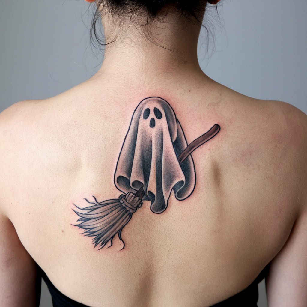 Ghost with a Witch Broom