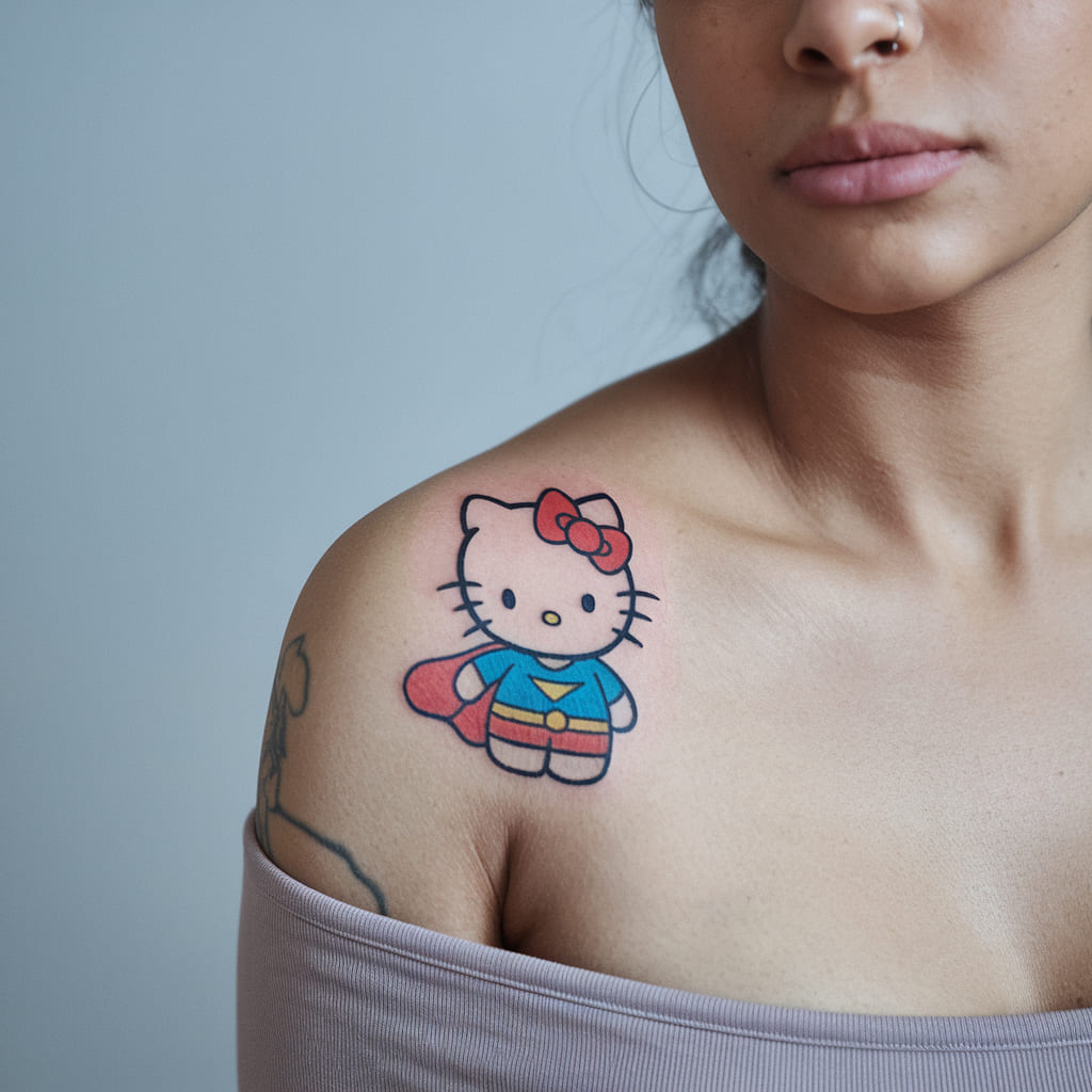 Hello Kitty as a Superhero