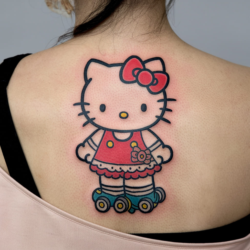 Hello Kitty in a Roller Derby Outfit