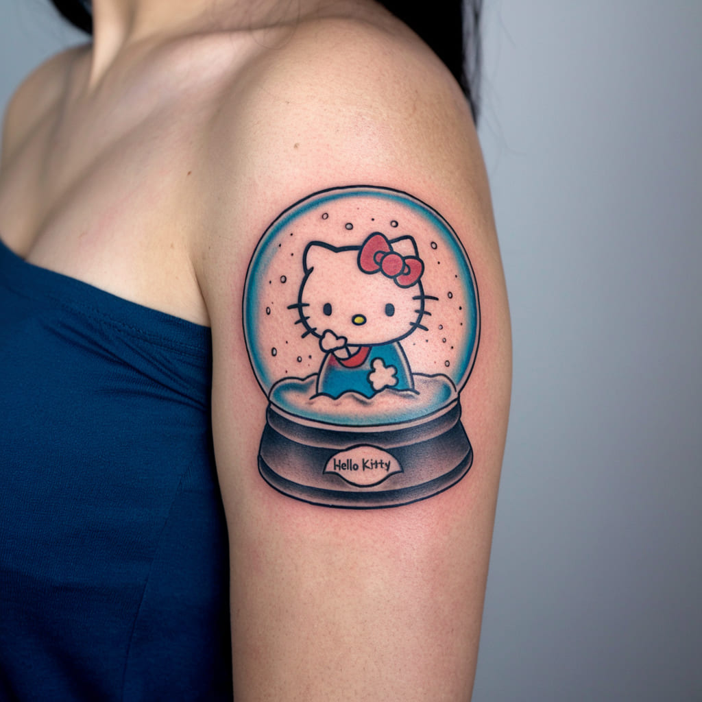 Hello Kitty in a Snow Globe