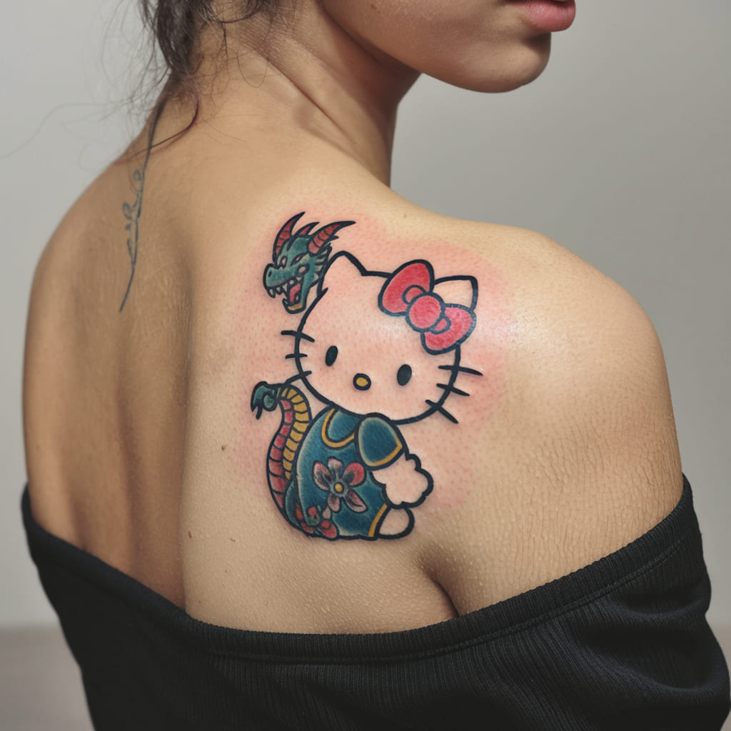 Hello Kitty with a Dragon