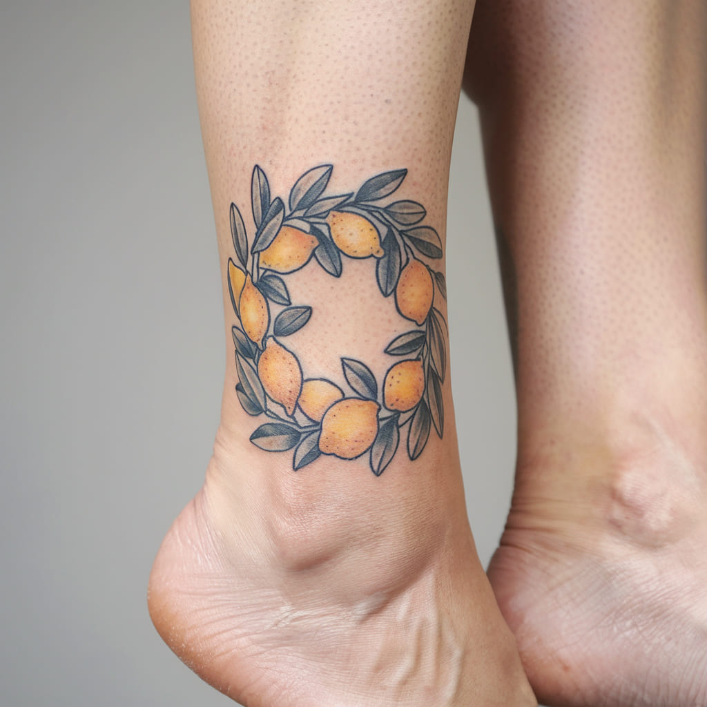 Lemon Wreath Around the Ankle