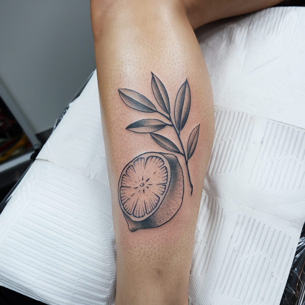 Lemon and Olive Branch on the Calf