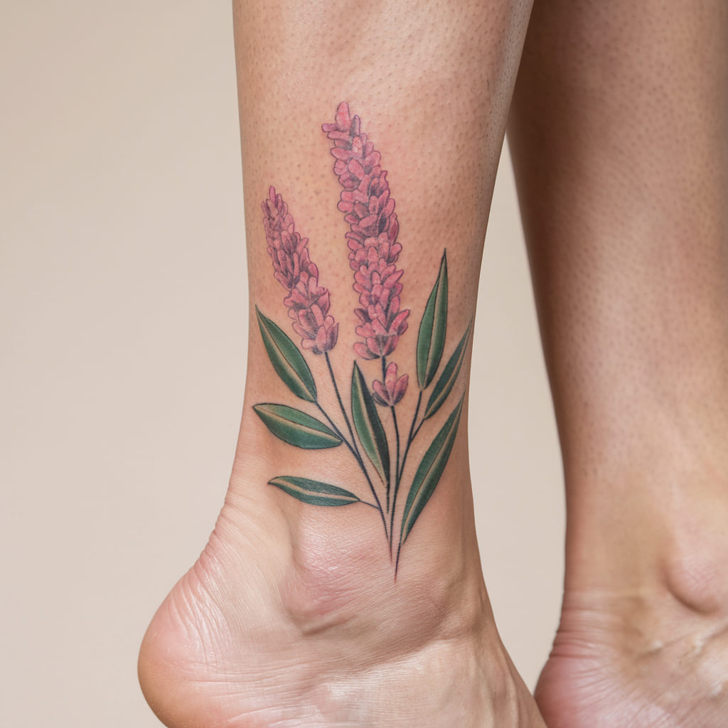 Pink Lavender on the Ankle