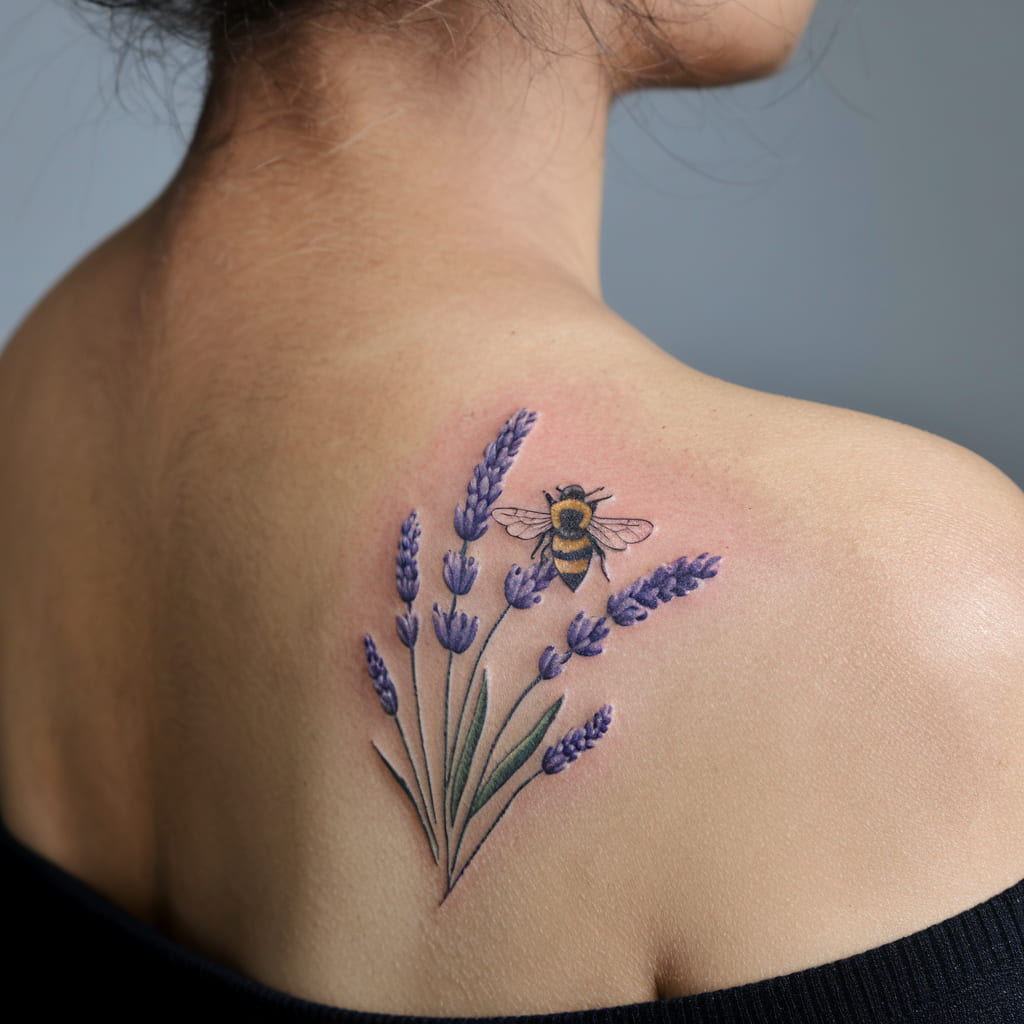 Tiny Bumblebee and Lavender