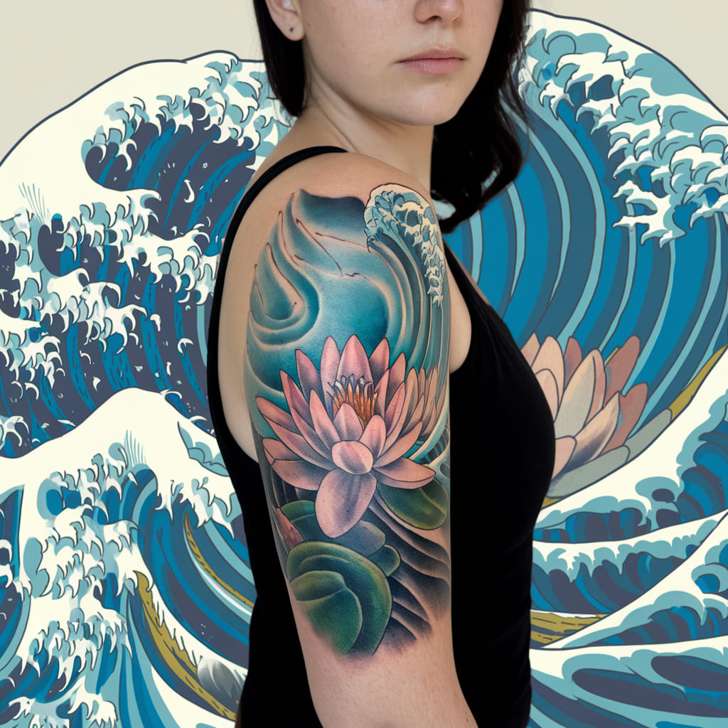 Water Lily with a Tidal Wave