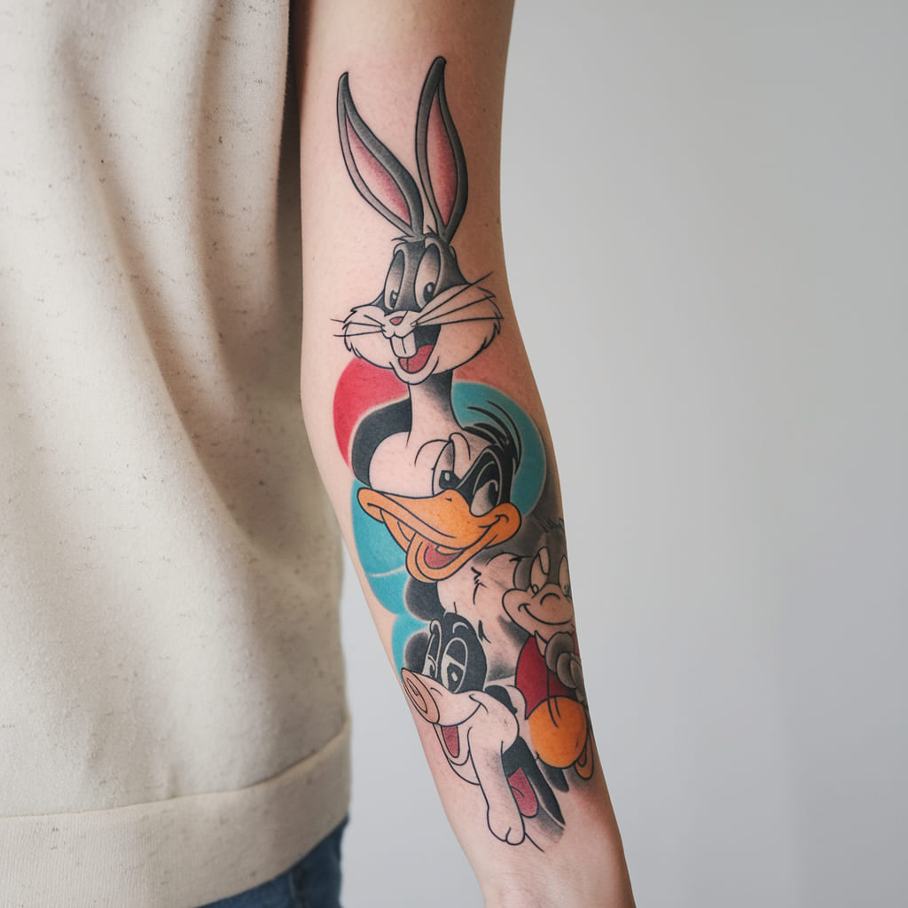 Abstract Looney Tunes Characters