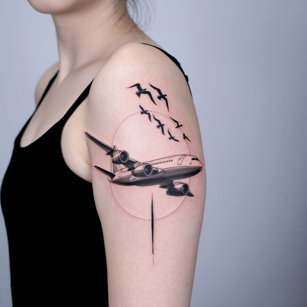 Airplane with Birds