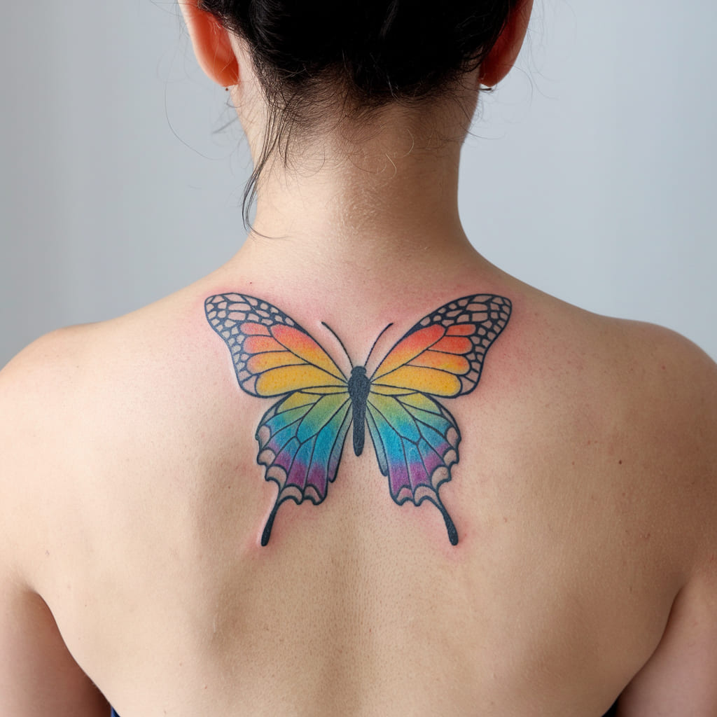 Butterfly with Rainbow Gradient