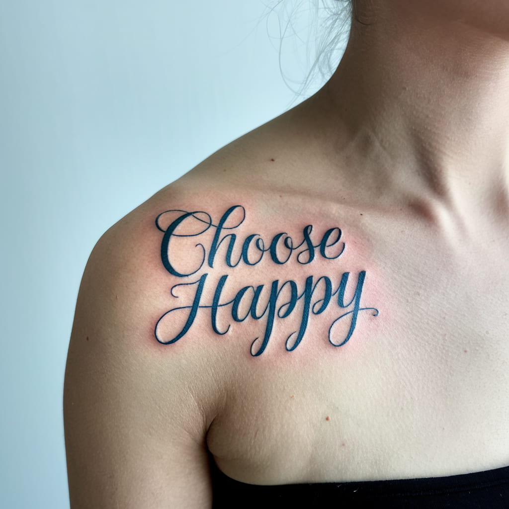 Choose Happy in Playful Font