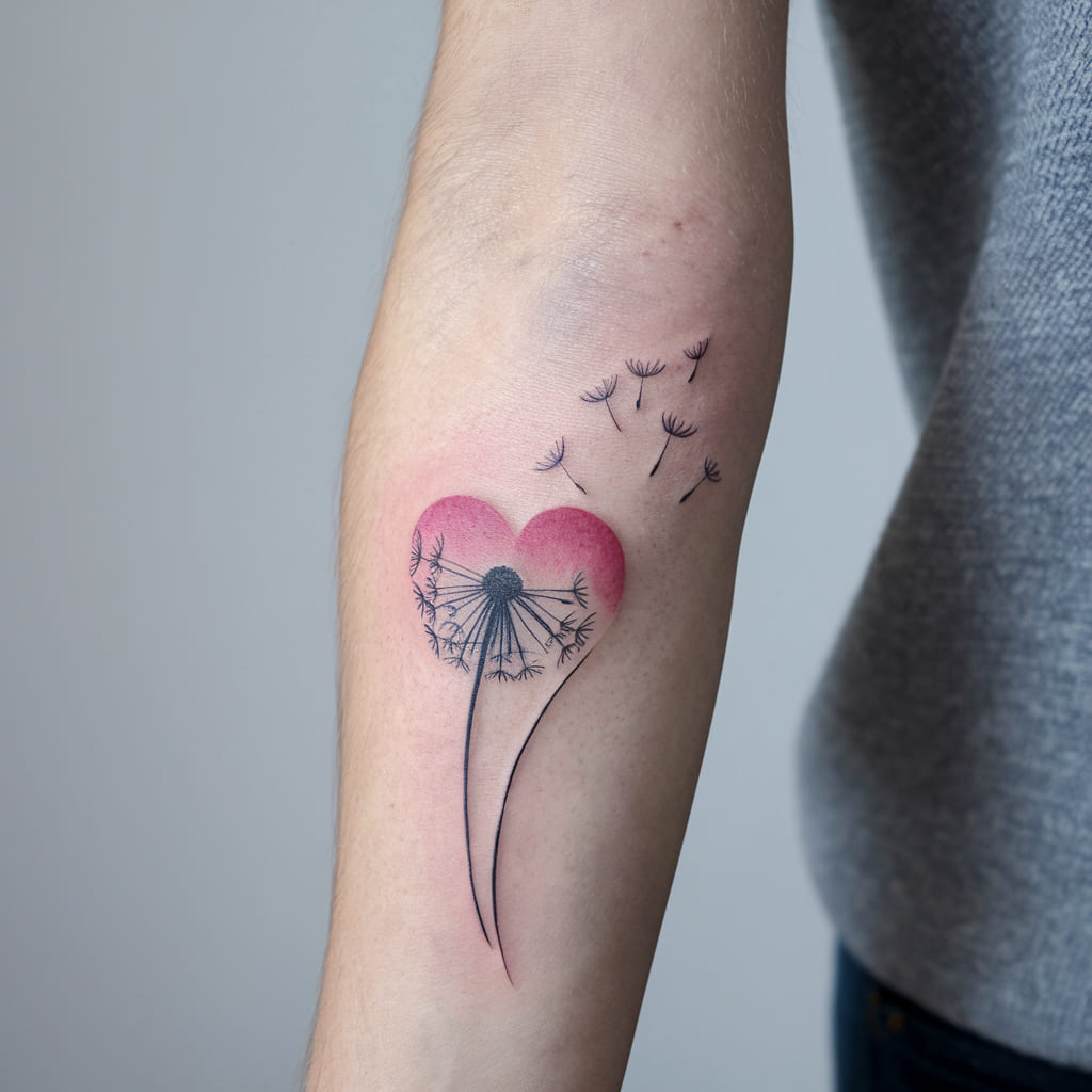 Delicate Dandelion Heart