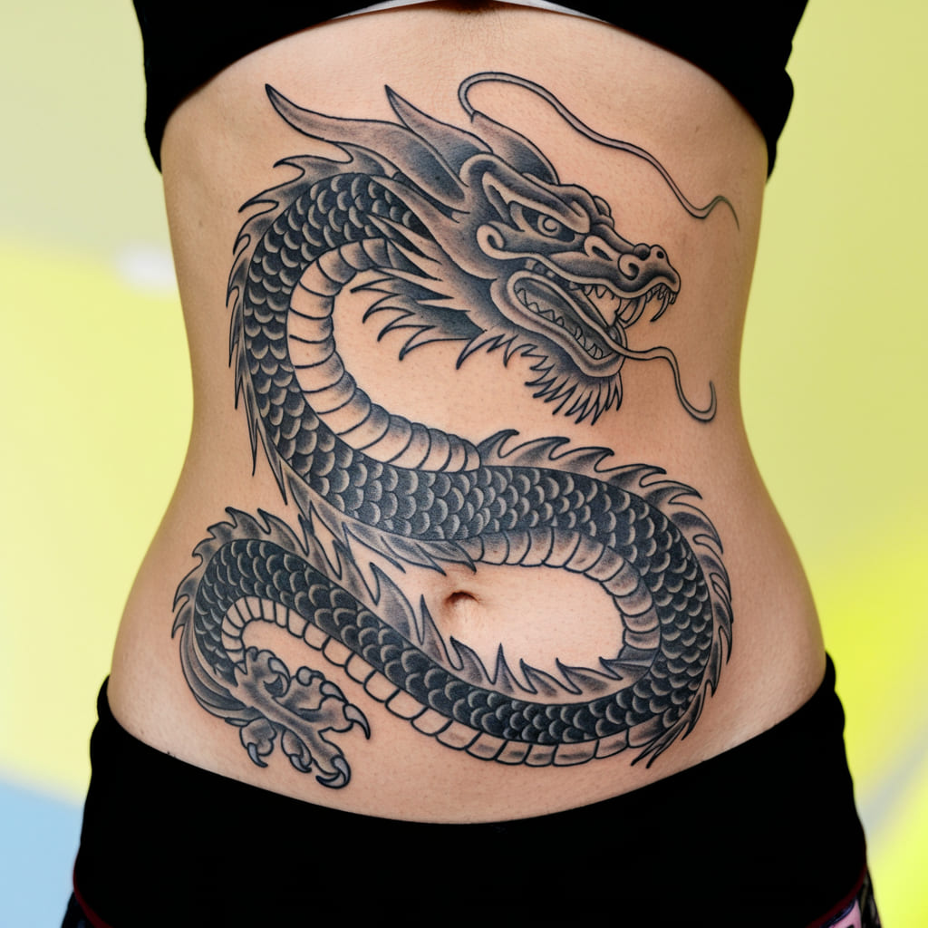 Dragon Waist Tattoo