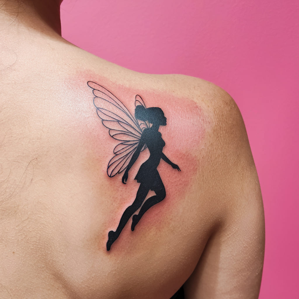 Fairy Silhouette Tattoo