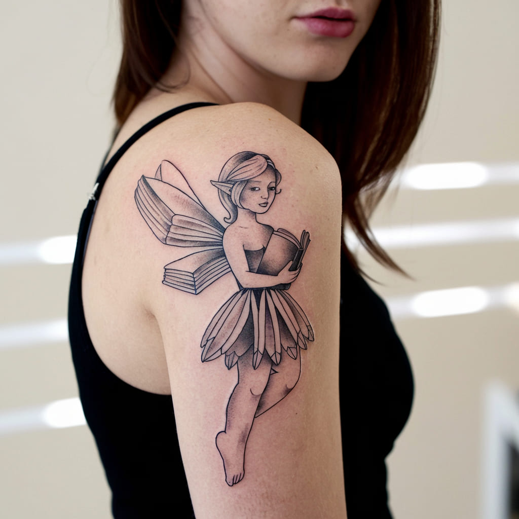 Fairy and Book Wings