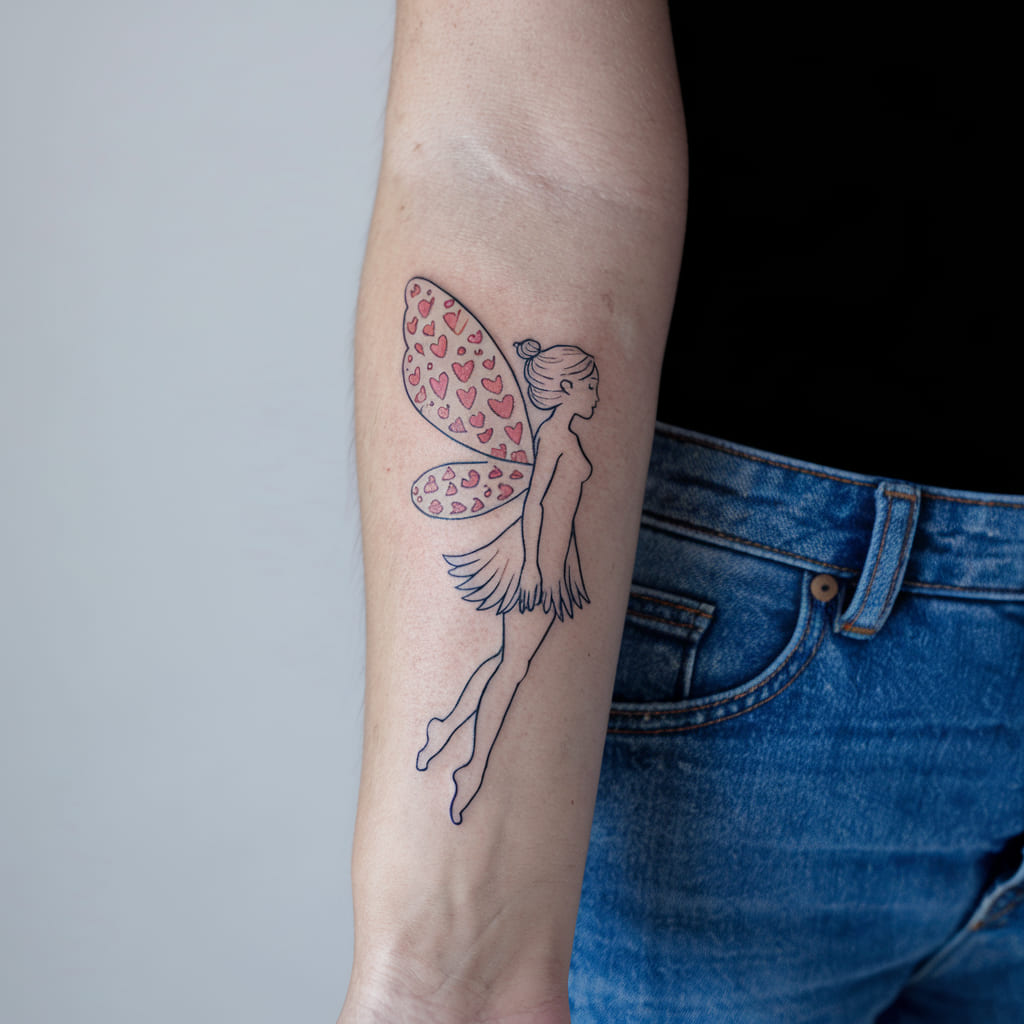 Fairy and Heart Tattoo