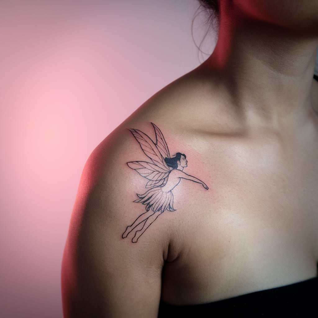 Fairy in Flight Tattoo