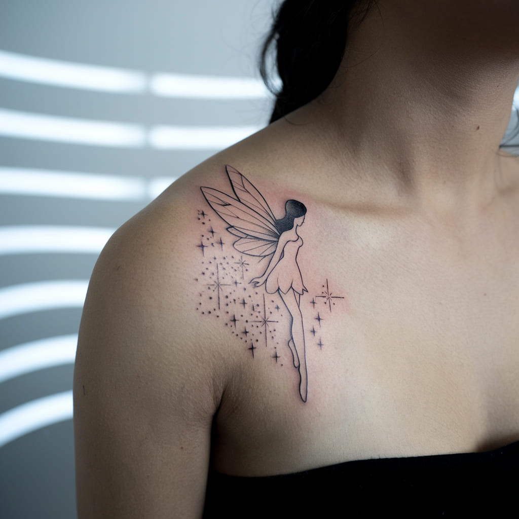 Fairy with Sparkles Tattoo