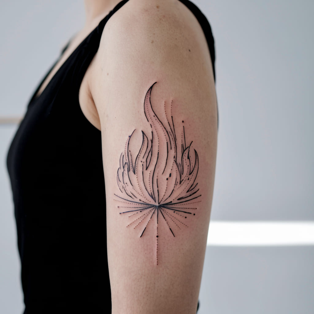 Fire Burst Tattoo