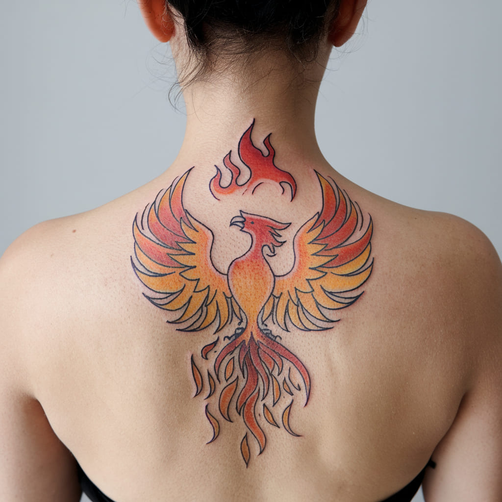 Fire and Phoenix Tattoo