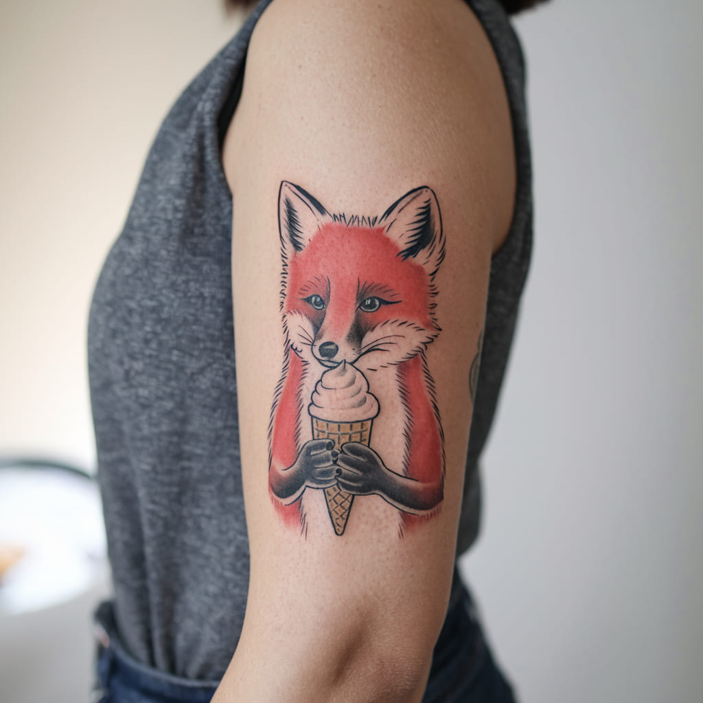 Fox and Ice Cream Cone