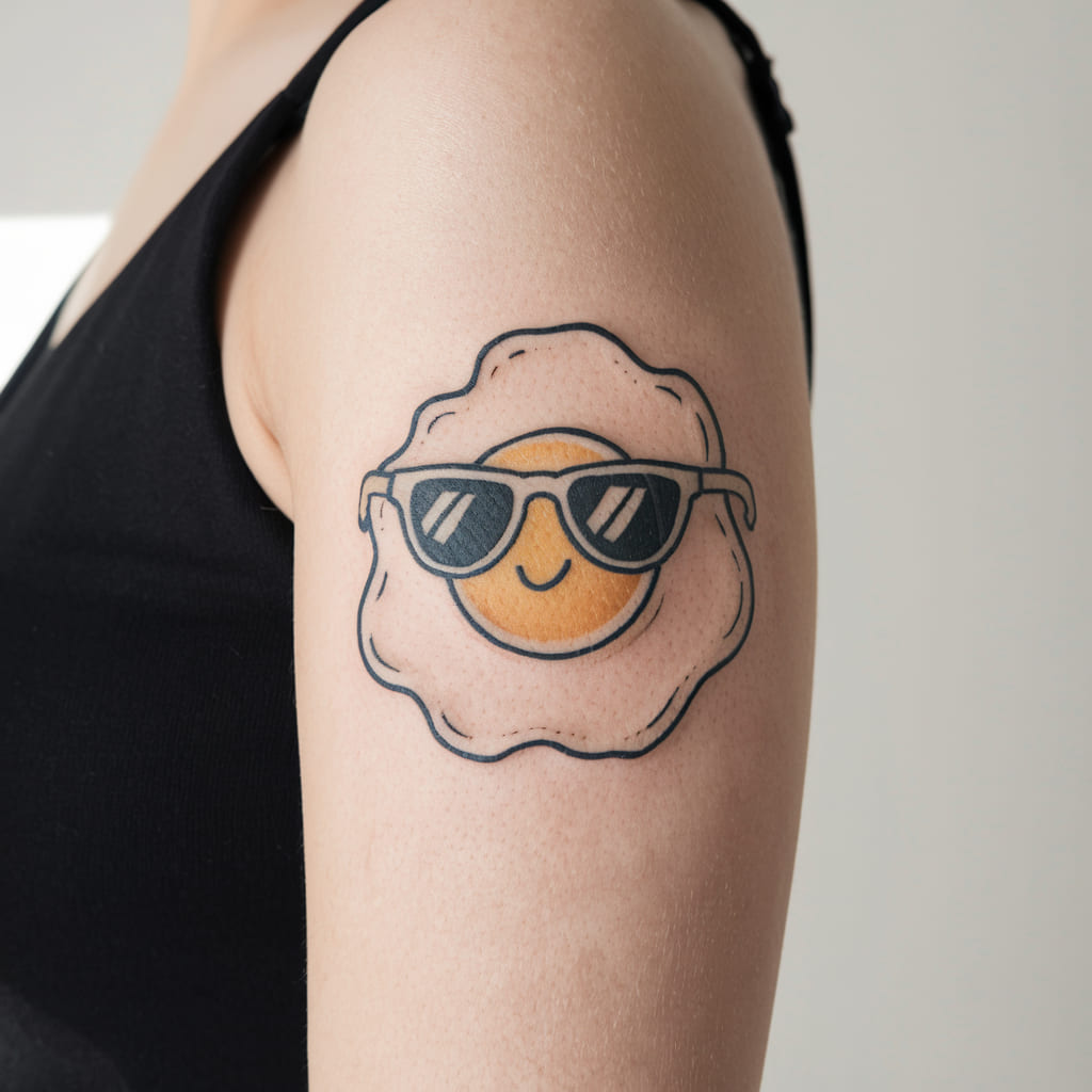 Fried Egg with Sunglasses