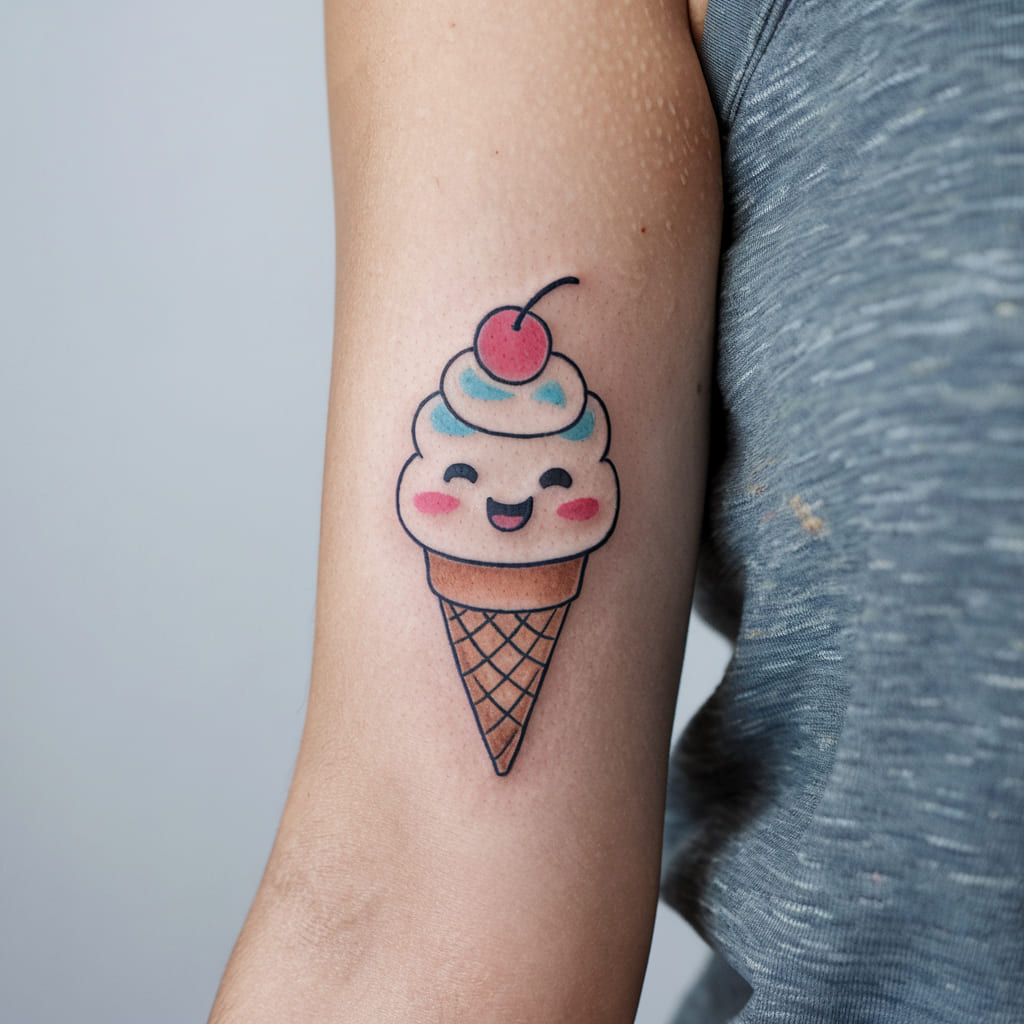 Ice Cream Cone with a Happy Face