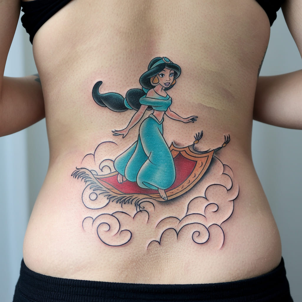 Jasmine and Magic Carpet Tattoo