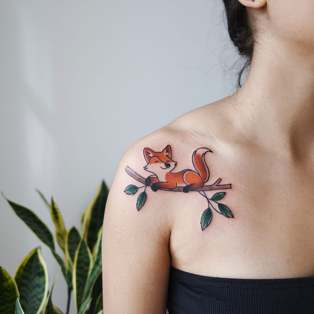 Lazy Fox on a Branch