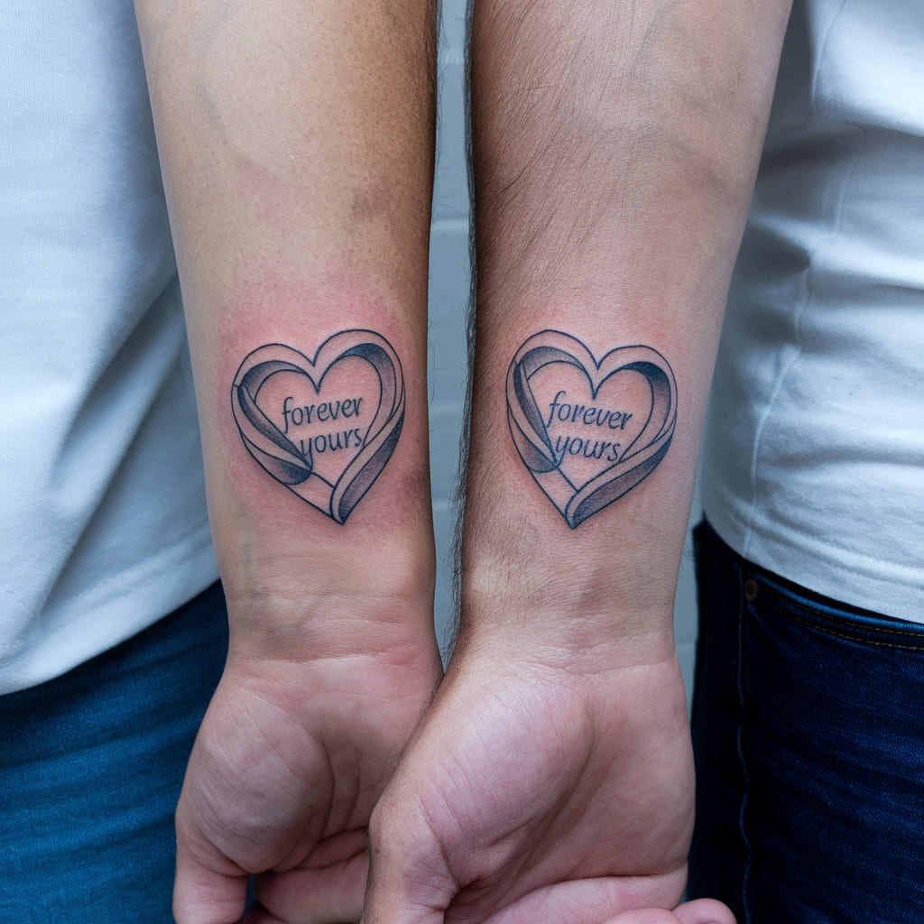 Matching Heart Tattoos