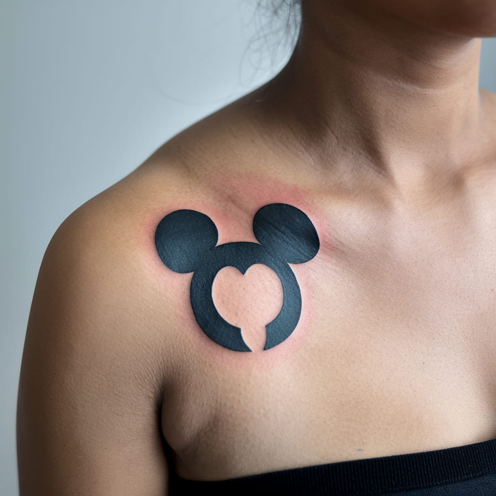 Mickey Mouse Silhouette Tattoo