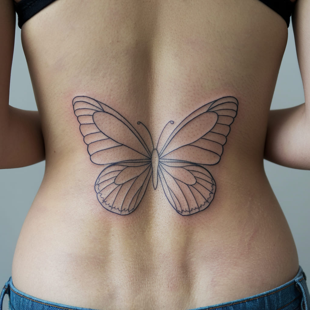 Minimalist Butterfly Outline