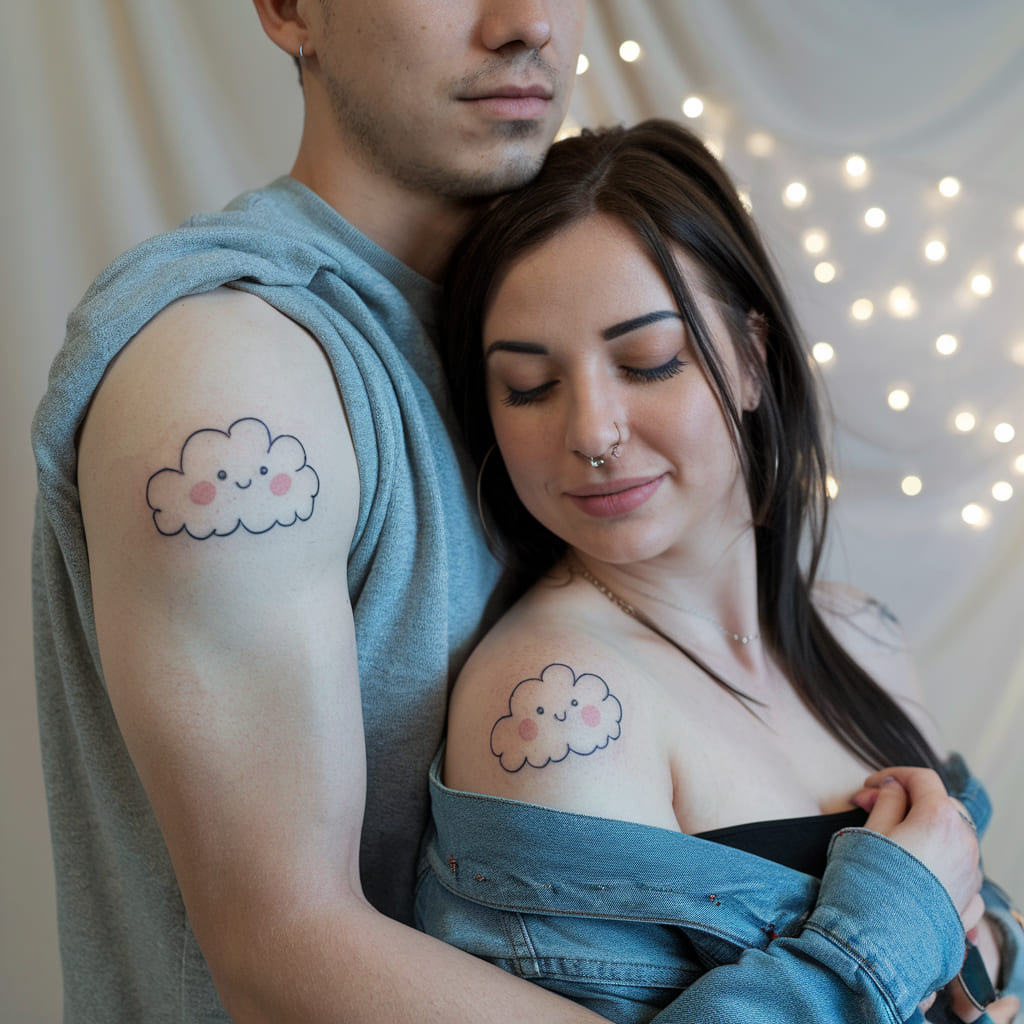 Minimalist Cloud Tattoos