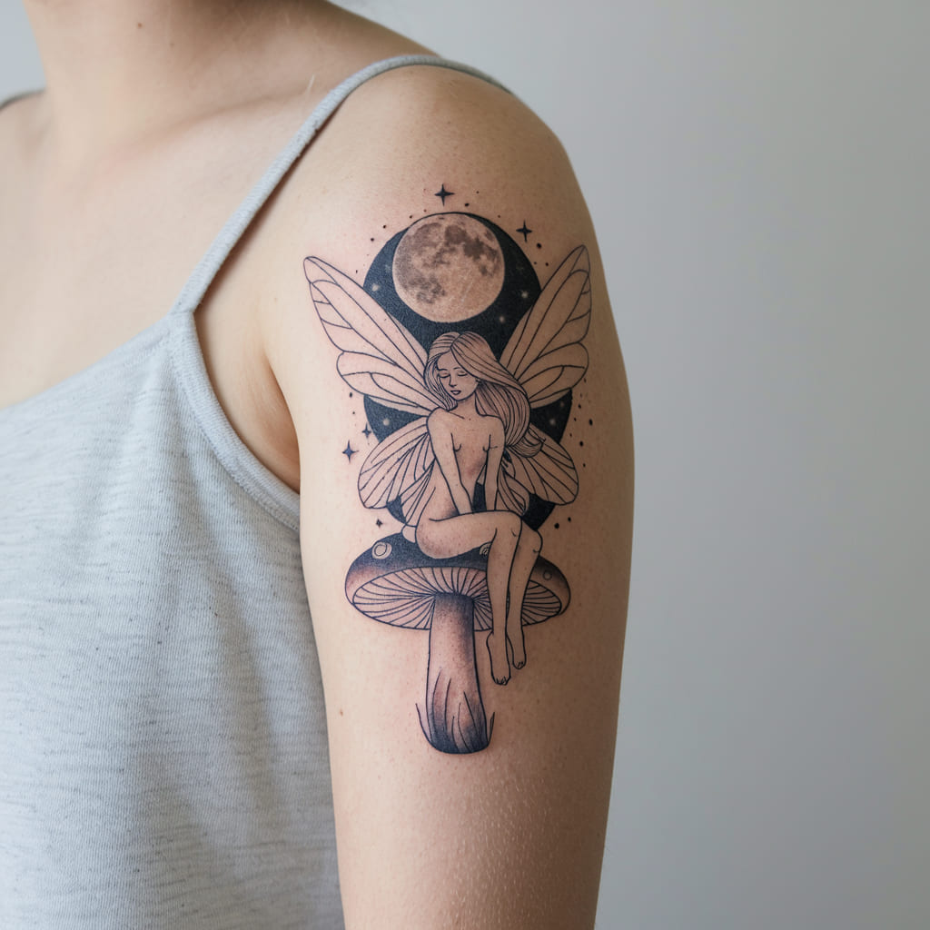 Moonlit Fairy Tattoo