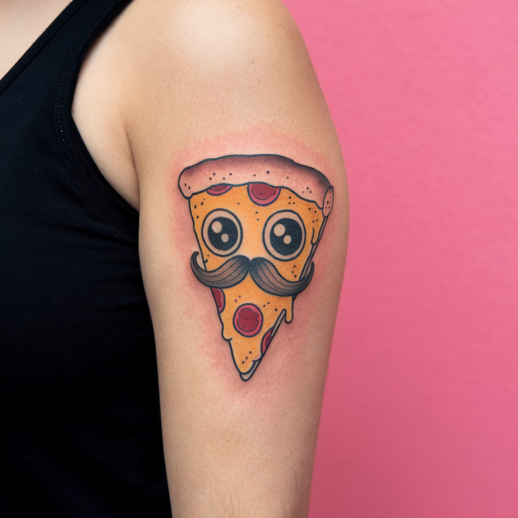 Pizza Slice with a Mustache