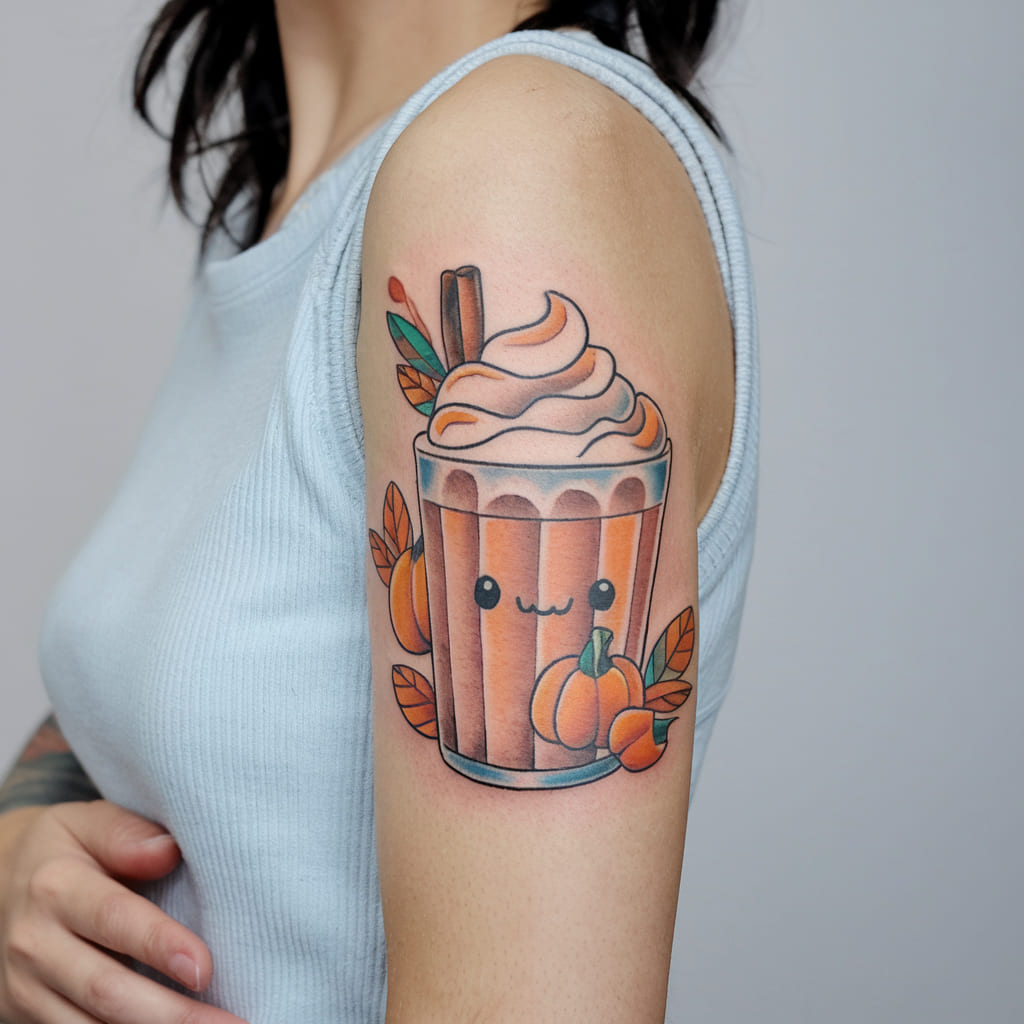 Pumpkin Spice Latte Tattoo