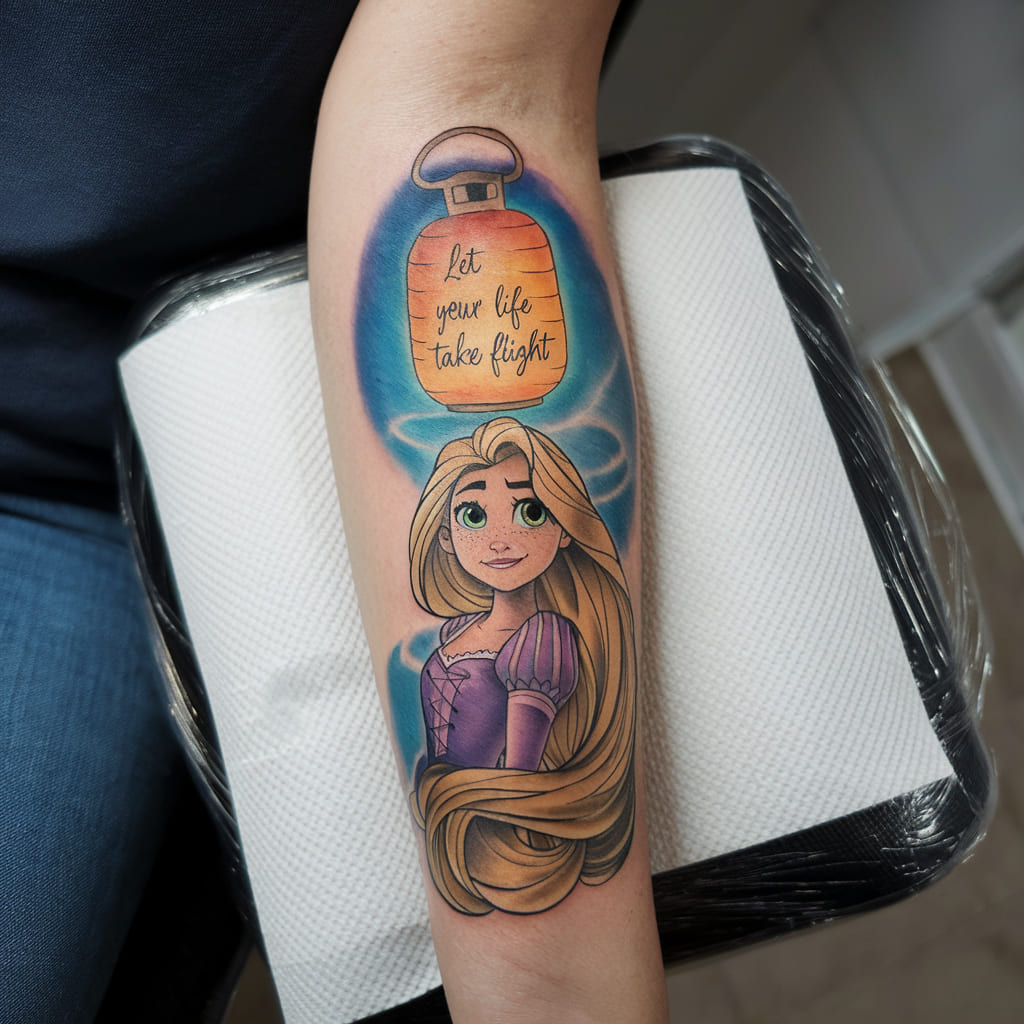 Rapunzel Lantern Tattoo