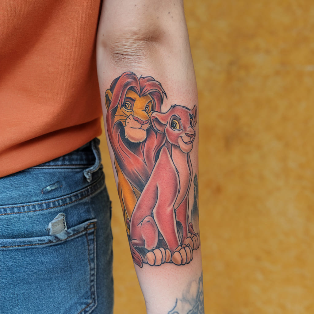 Simba and Nala Tattoo