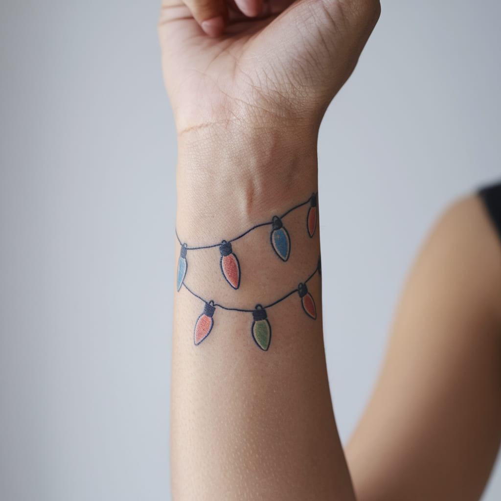 String of Lights Around the Wrist