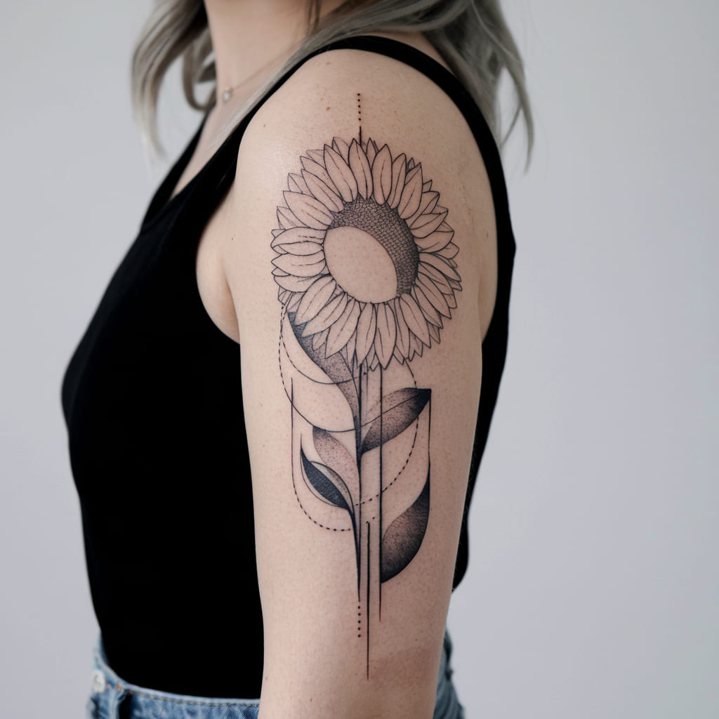 Sunflower with Negative Space