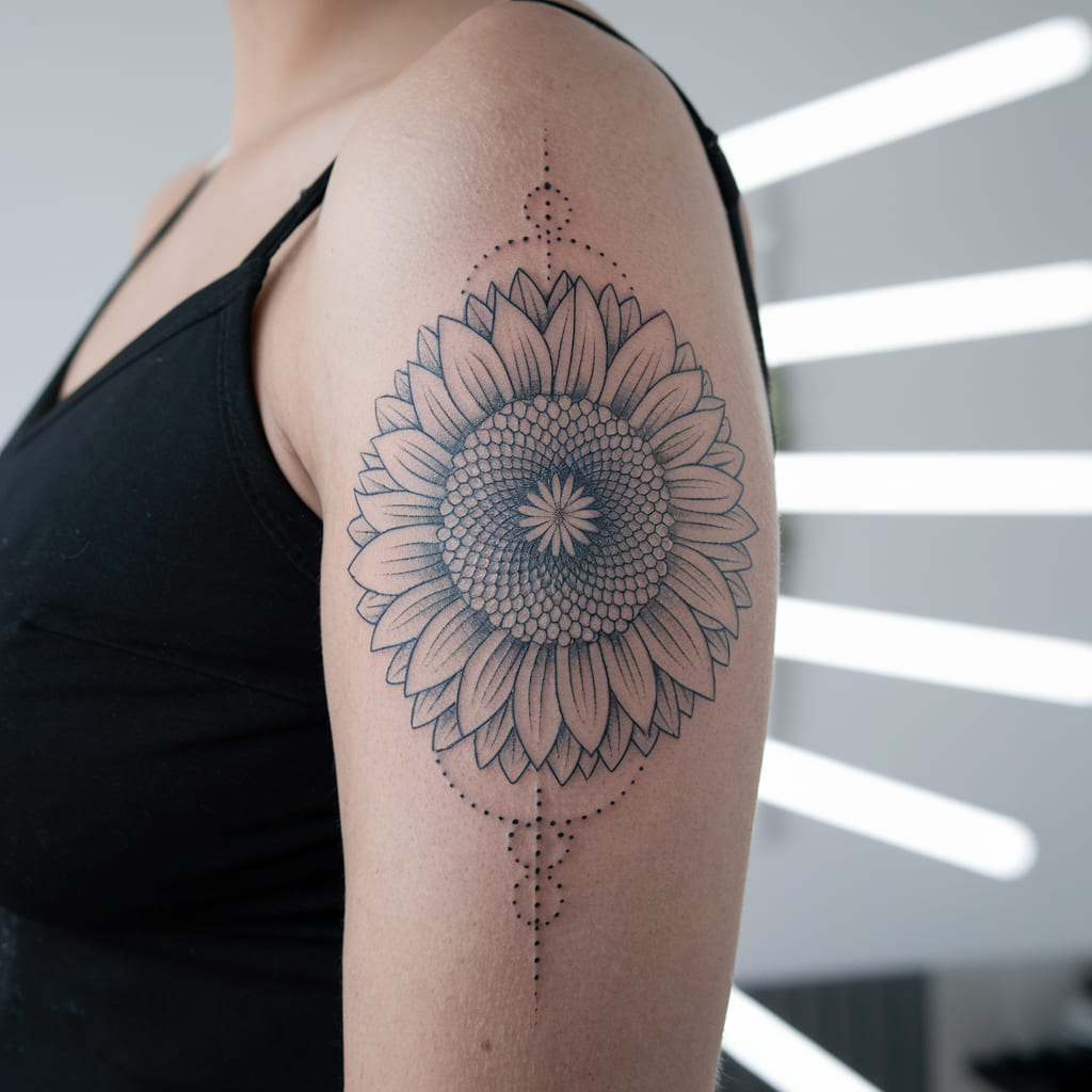 Sunflower with Spiral Petals