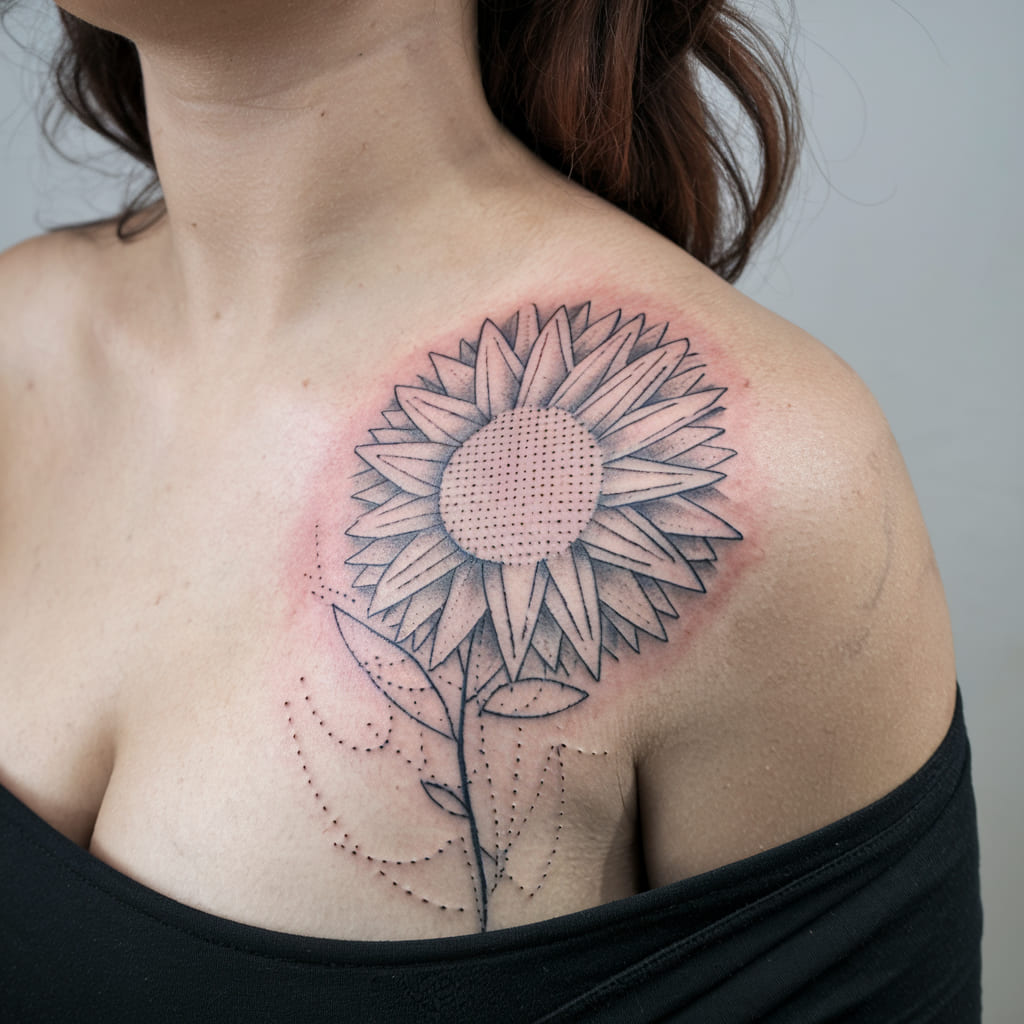 Sunflower with Triangle Petals