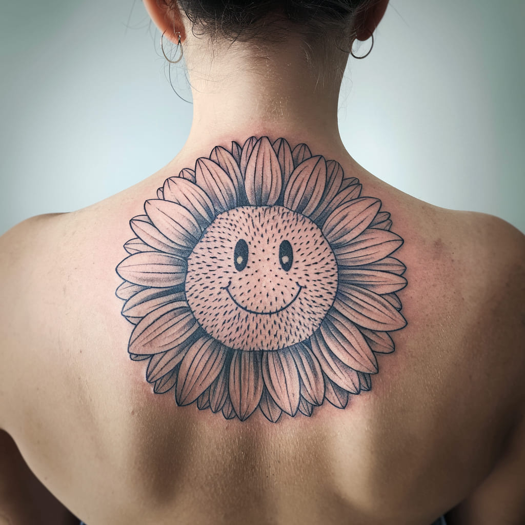 Sunflower with a Smiling Face