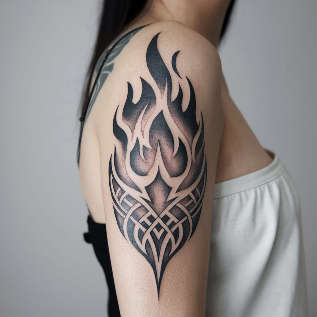 Tribal Fire Tattoo